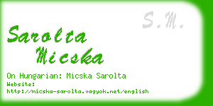 sarolta micska business card